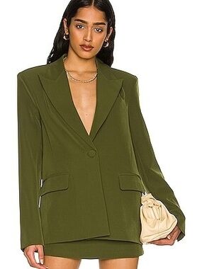 Camila Coelho Morena Blazer Olive Green Size Small